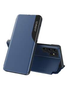 IZMAEL.eu Elegantní knižkové pouzdro View Case pro Samsung Galaxy S23 Ultra modrá