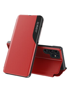 IZMAEL.eu Elegantní knižkové pouzdro View Case pro Samsung Galaxy S23 Ultra červená