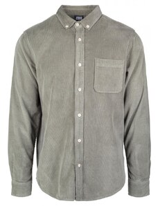 Pánská košile Urban Classics Corduroy Shirt - olivová