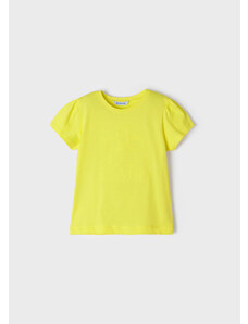 Mayoral Embroidered short sleeve T-shirt girl, Lemon