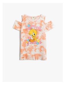 Koton Window Detailed T-Shirt with Tweety Print Licensed Short Sleeved