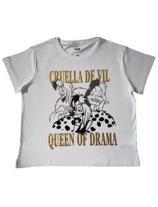 EPlus Dámské tričko 101 Dalmatinů - Cruella bílé
