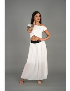 Letní dlouhá sukně - bílá