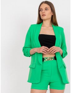 Fashionhunters Elegantní zelený dámský set s kraťasy