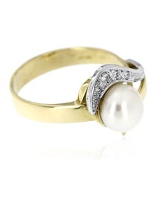 Zlatnictví U Kostela Diamantový prsten s perlou 32266