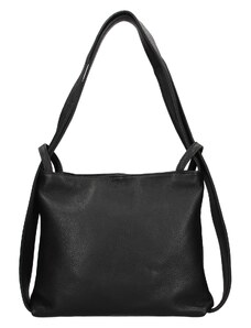 Dámská kožená batůžko-kabelka Italia Maria - černá