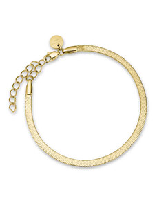 Šperky Rosefield náramek TOC Bracelet Flat Snake 3mm Gold