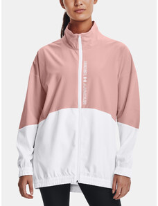 Under Armour Bunda Woven FZ Oversized Jacket-PNK - Dámské