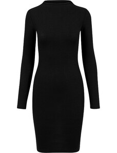 UC Ladies Dámské žebrové šaty URBAN CLASSICS - černé