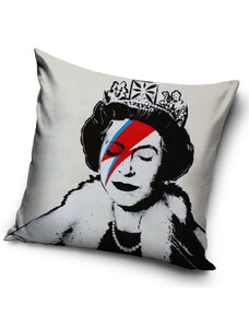 Carbotex Dekorační polštářek Banksy Queen Ziggy