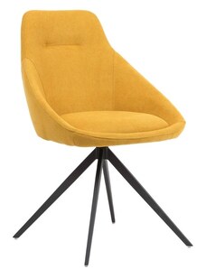 Žlutá látková jídelní židle Somcasa Celia