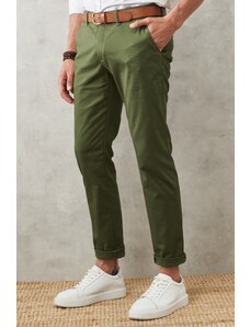 AC&Co / Altınyıldız Classics Men's Khaki Slim Fit Slim Fit Fitted Chino Pants with Side Pockets.