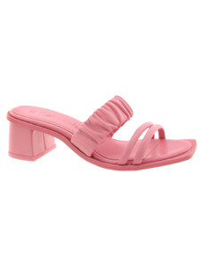 TAMARIS Dámské kožené růžové pantofle na podpatku 1-27210-28-548-255