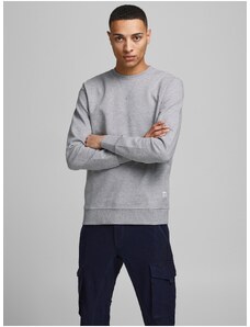 Světle šedá pánská basic mikina Jack & Jones - Pánské