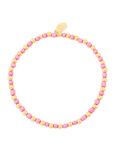 ORNAMENTI Pozlacený náramek Pink beads