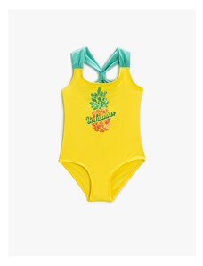 Koton Swimsuit Stamp Detail Pineapple Printed