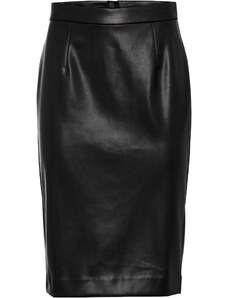 bonprix Úzká sukně z umělé kůže Černá