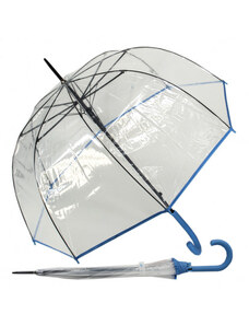 Derby Hit Long Automatik Transparent - průhledný dámský vystřelovací holový deštník
