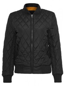 Dámská prošívaná bomber bunda Urban Classics Diamond Quilt -černá