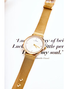 Kesi Dámské analogové hodinky Giorgio & Dario se kubickými zirkony zlatý