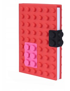 BERGE Kostkový zápisník v červené barvě