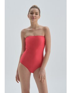 Dagi Red Covered Strapless Swimsuit