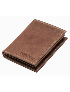 Ombre Clothing Pánská kožená peněženka - světle hnědá A417
