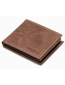 Ombre Clothing Pánská kožená peněženka - světle hnědá A092