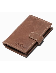 Ombre Clothing Pánská kožená peněženka - světle hnědá A091