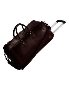 The Chesterfield Brand Kožená cestovní taška s kolečky Jayven hnědá