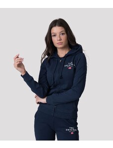 RetroJeans CATHY OUT ZIP JOGGING TOP, DARK BLUE