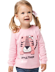Winkiki Kids Wear Dívčí mikina Little Tiger - růžová