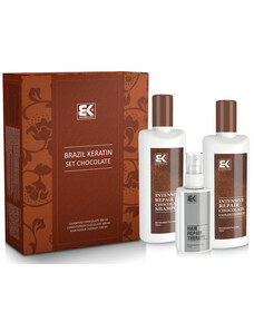 BK Brazil Keratin Chocolate šampon 300 ml + kondicionér 300 ml + olej / sérum 100 ml dárková sada