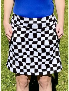Colorido Dámská golfová sukně černobílá