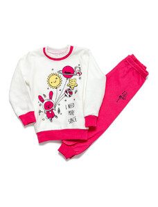 JOYCE Dívčí pyžamo "PLANETS"/Bílá, růžová