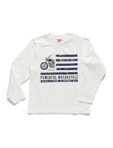 JOYCE Chlapecké tričko "MOTORCYCLE"/Bílá