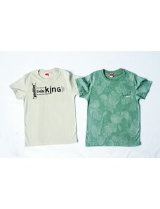 JOYCE Chlapecké bavlněné tričko 2ks "TROPICAL"/Modrá, zelená