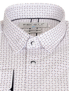 FERATT Pánská košile LUIGI MODERN hnědý vzor