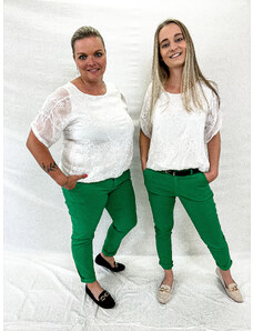 Italská móda Kalhoty strečové/GREEN