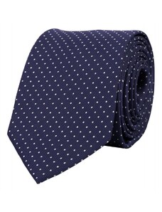 BUBIBUBI Tmavomodrá kravata s puntíky