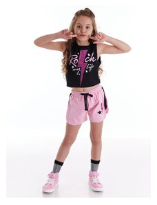 mshb&g Rock Life Girls Crop Top Shorts Set