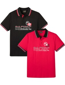 bonprix Pólo tričko (2 ks v balení) Černá