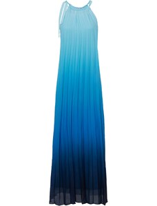 bonprix Plisované šaty s barevným přechodem Modrá