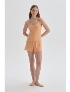 Dagi Orange Viscose Shorts Pajama Bottoms