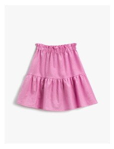 Koton Frilled Midi Skirt with Elastic Waist