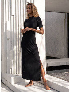 Luciee Elbow Sleeve Dress In Black