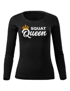 MOTIVATED - Dámské fitness triko s dlouhým rukávem SQUAT QUEEN 418