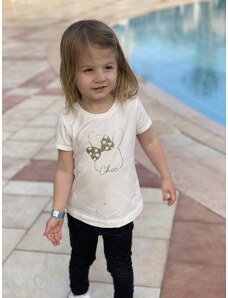 Dívčí tričko s krátkým rukávem MAYORAL, krémové CHIC
