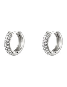 ORNAMENTI Náušnice Sparkling Small Hoops silver