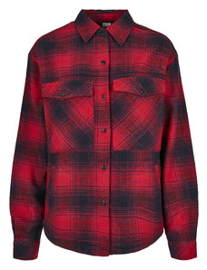 UC Ladies Dámská košile Check Overshirt tmavě modrá/červená